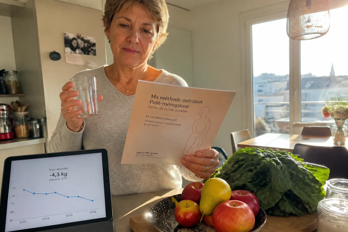 Accompagnement nutritionnel perte de poids post-ménopause Bruges